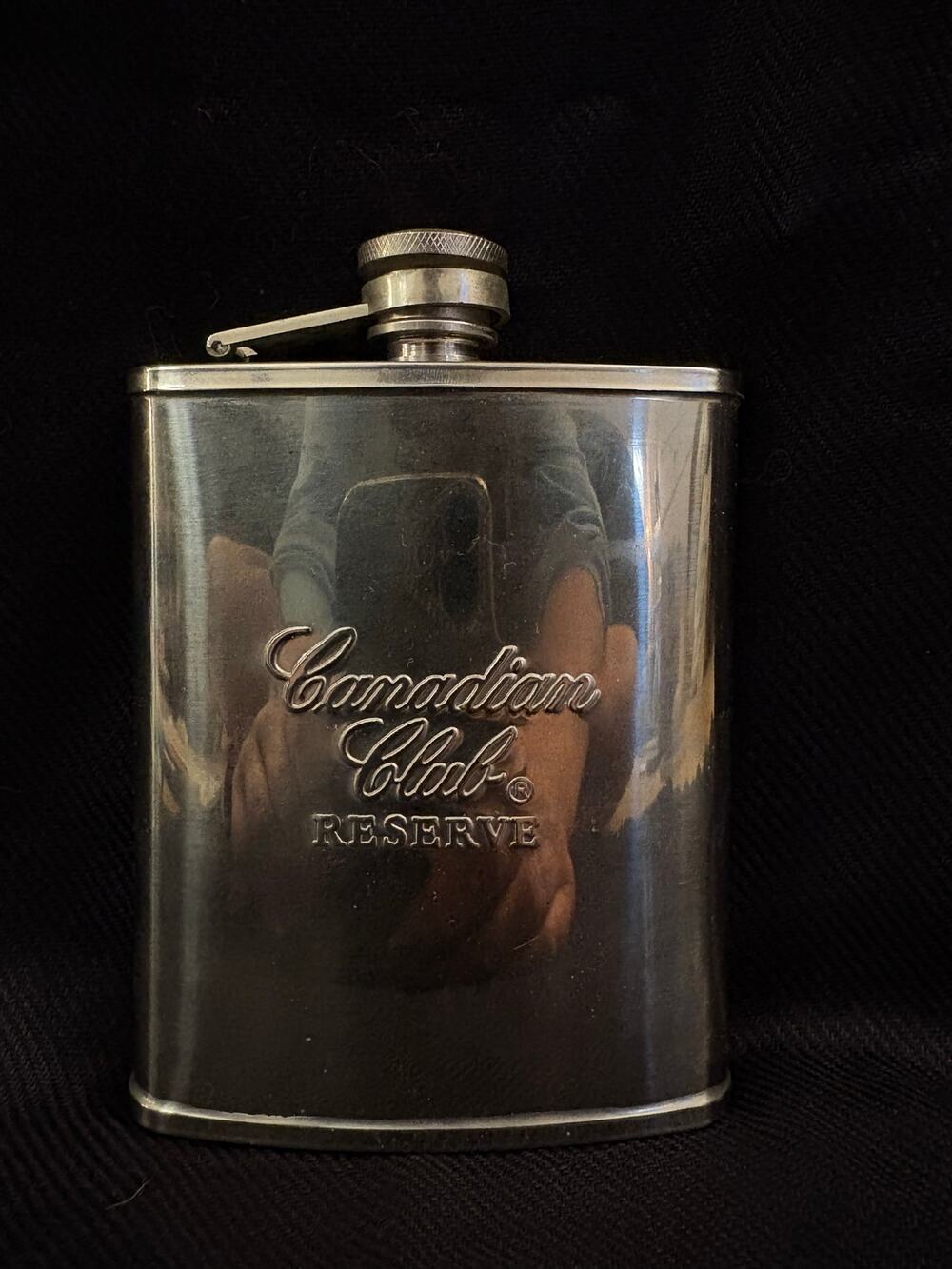 Canadian Club Reserve Vintage Stainless Steele Flask